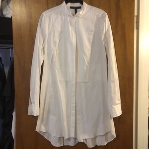 BCBGMaxAzria white button down shirt dress